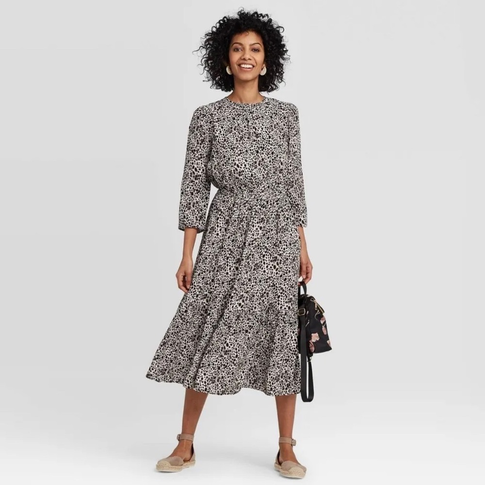 NWT A New Day Animal Print Midi Dress